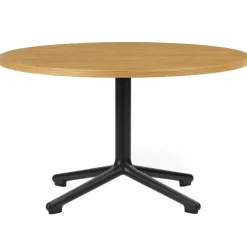 Normann Copenhagen Lunar coffee table, 70 cm, black aluminium - oak