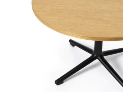 Normann Copenhagen Lunar coffee table, 70 cm, black aluminium - oak