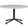 Normann Copenhagen Lunar coffee table, 70 cm, black aluminium - white marble