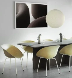 Normann Copenhagen Mat arm chair, cream steel - hemp