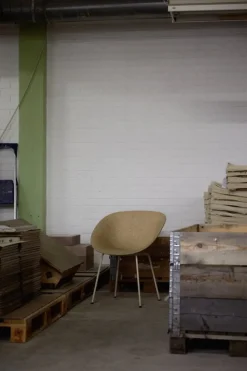 Normann Copenhagen Mat arm chair, cream steel - hemp