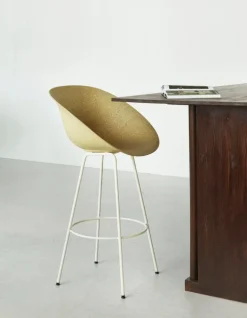 Normann Copenhagen Mat bar armchair, 75 cm, cream steel - hemp