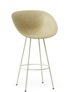 Normann Copenhagen Mat bar armchair, 75 cm, cream steel - hemp