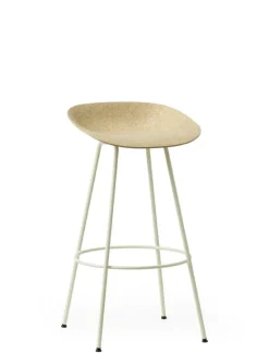 Normann Copenhagen Mat bar stool, 75 cm, cream steel - hemp