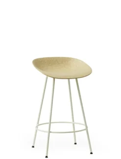 Normann Copenhagen Mat bar stool, 65 cm, cream steel - hemp