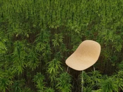 Normann Copenhagen Mat chair, cream steel - hemp