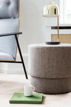 Normann Copenhagen Pad lounge chair high, grey steel - oak - Synergy LDS 16