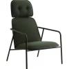 Normann Copenhagen Pad lounge chair high, black steel - black - Synergy LDS 41