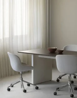 Normann Copenhagen Panel table, 90 x 250 cm, cream - dark brown