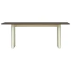Normann Copenhagen Panel table, 90 x 200 cm, cream - dark brown