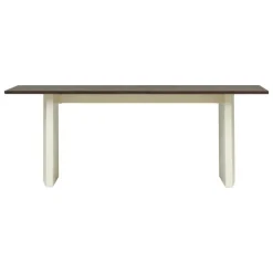 Normann Copenhagen Panel table, 90 x 200 cm, cream - dark brown