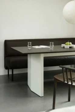 Normann Copenhagen Panel table, 90 x 200 cm, cream - dark brown