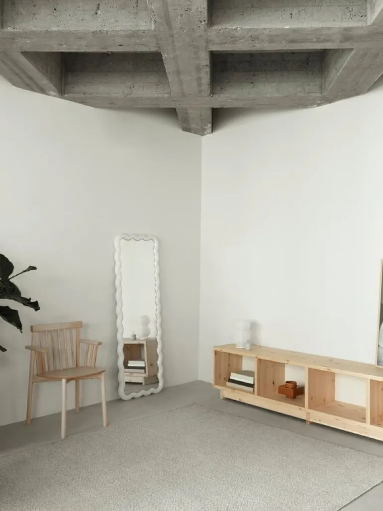 Normann Copenhagen Plank bookcase, low, UV lacquered pine