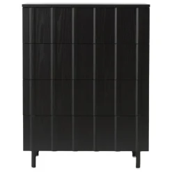 Normann Copenhagen Rib dresser with 4 drawers, soft black