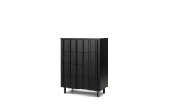 Normann Copenhagen Rib dresser with 4 drawers, soft black