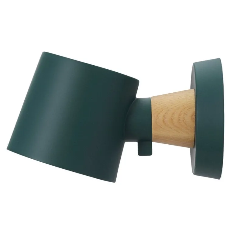 Normann Copenhagen Rise wall lamp, hardwired, petrol green