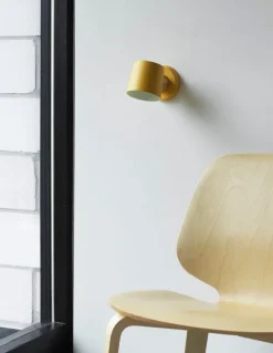 Normann Copenhagen Rise wall lamp, hardwired, petrol green