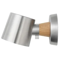 Normann Copenhagen Rise wall lamp, hardwired, stainless steel