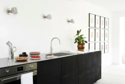 Normann Copenhagen Rise wall lamp, hardwired, stainless steel