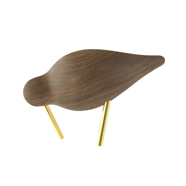 Normann Copenhagen Shorebird, small, walnut - brass