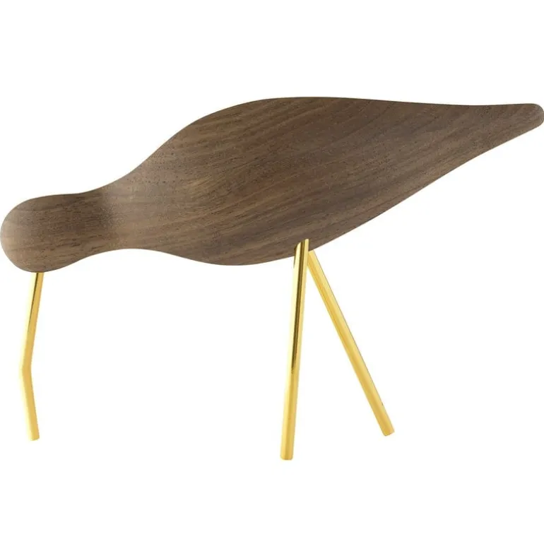 Normann Copenhagen Shorebird, large, walnut - brass