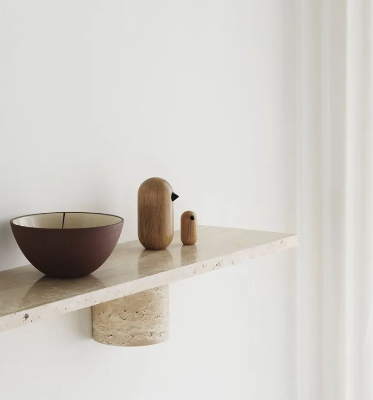 Normann Copenhagen Sten shelf, 120 cm, travertine