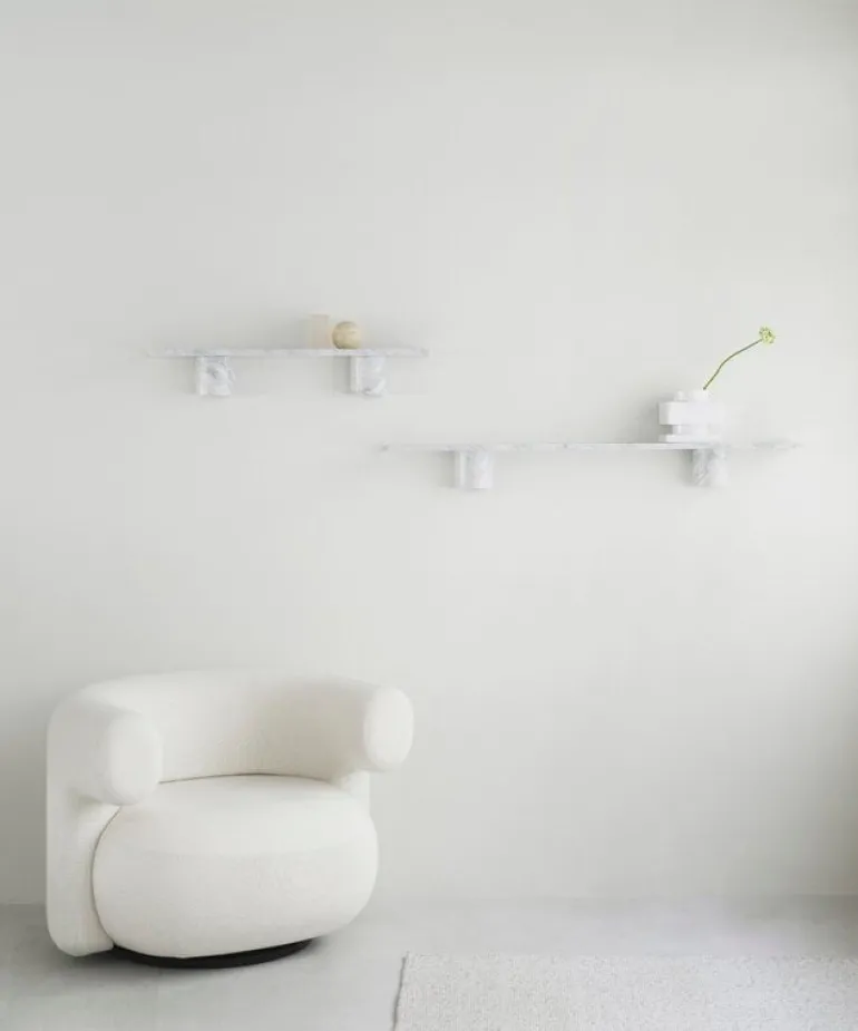 Normann Copenhagen Sten shelf, 120 cm, white marble