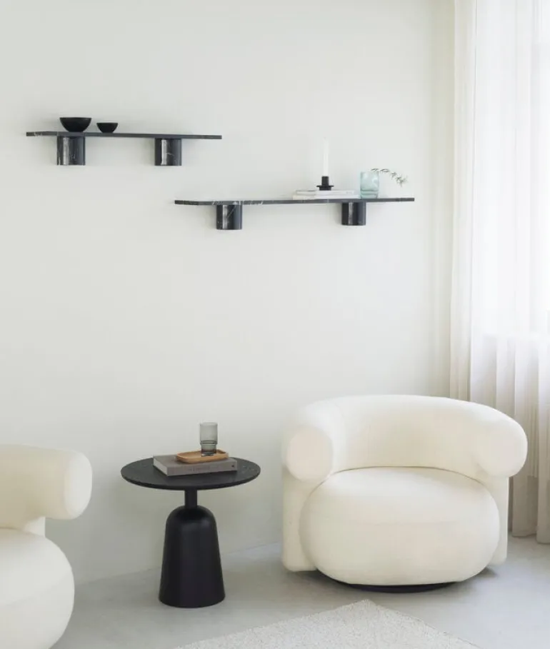 Normann Copenhagen Sten shelf, 120 cm, black marble