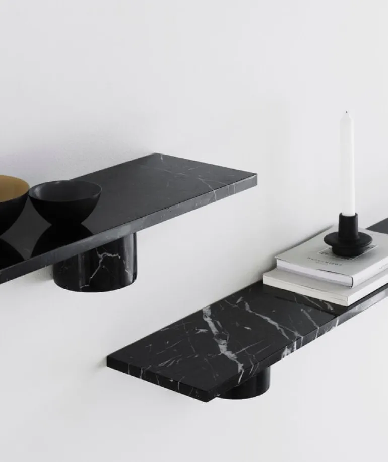Normann Copenhagen Sten shelf, 120 cm, black marble
