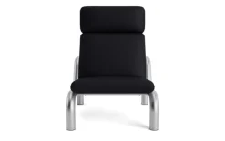 Normann Copenhagen Tube lounge chair, black Ultra leather