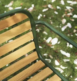 Normann Copenhagen Vig armchair, Robinia wood - dark green