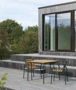 Normann Copenhagen Vig armchair, Robinia wood - dark green