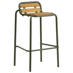Normann Copenhagen Vig barstool, 75 cm, Robinia wood - dark green