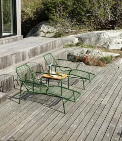 Normann Copenhagen Vig coffee table, 55 x 45 cm, Robinia wood - dark green