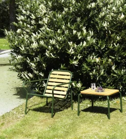 Normann Copenhagen Vig lounge chair, Robinia wood - dark green