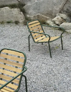 Normann Copenhagen Vig lounge chair, Robinia wood - dark green