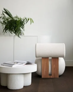 NORR11 Gear coffee table, 37 x 70 cm, chalk