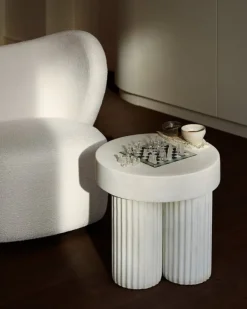 NORR11 Gear side table, 48 x 45 cm, chalk