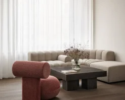 NORR11 Gear Square coffee table, 100 x 100 cm, earth