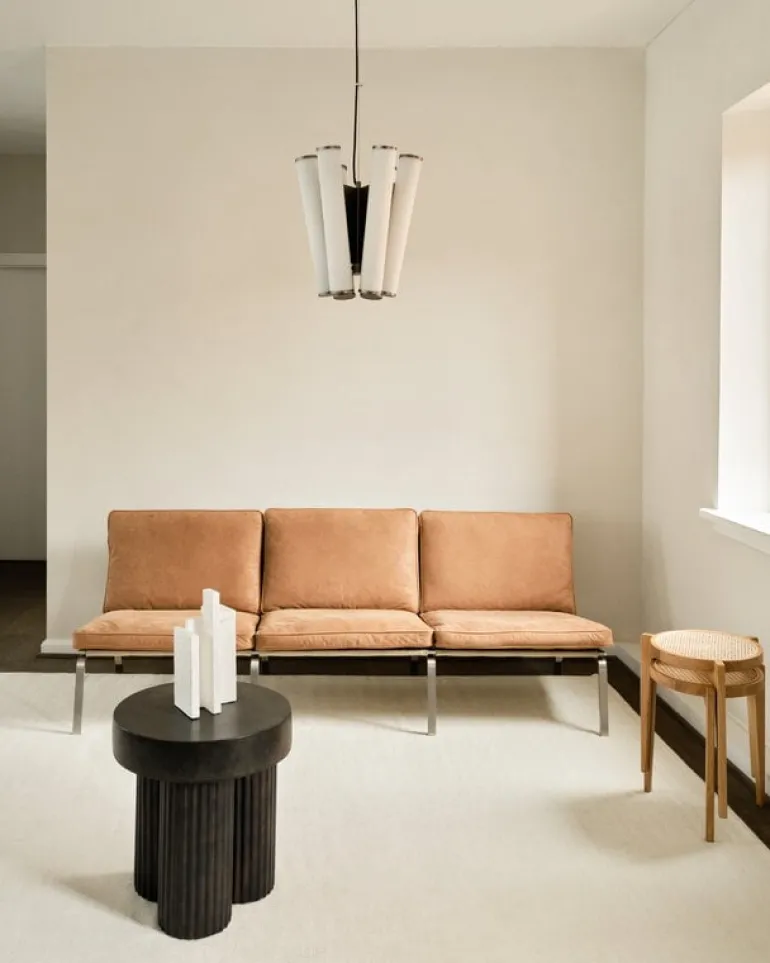 NORR11 Le Roi side table, oak stained ash - rattan