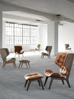 NORR11 Mammoth chair, dark smoked oak - Dunes Camel 21004 leather