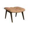 NORR11 Mammoth ottoman, dark smoked oak - Dunes Camel 21004 leather