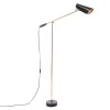Northern Birdy floor lamp, black - brass