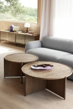 Northern Cling coffee table, small, 70 cm, smoked oak