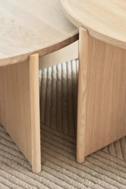 Northern Cling coffee table, large, 90 cm, light oiled oak