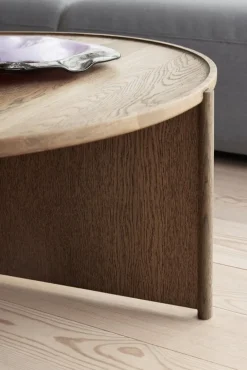 Northern Cling coffee table, large, 90 cm, smoked oak