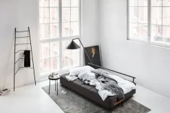 Northern Daybe sofa bed, black metal - light grey Brusvik 02