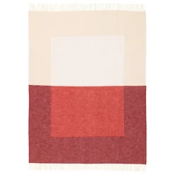 Northern Echo throw, 130 x 170 cm, red