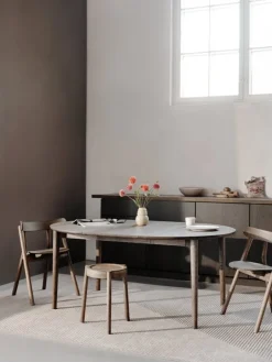 Northern Expand dining table, 120 cm, extendable, smoked oak