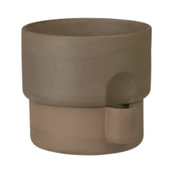 Northern Oasis flowerpot, small, dark brown